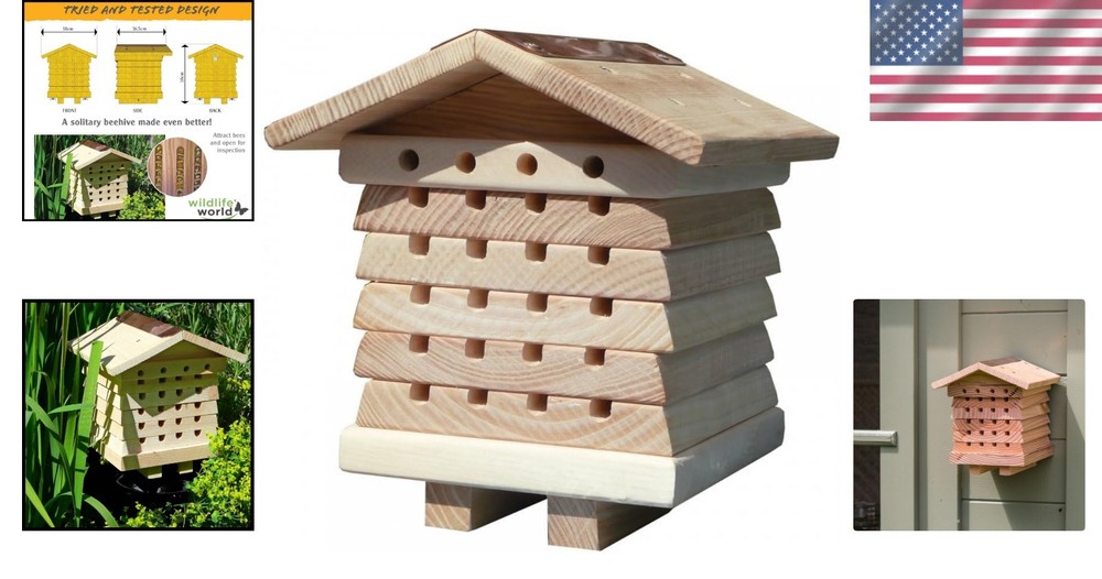 Interactive Bee Shelter - Educational Garden Accessory