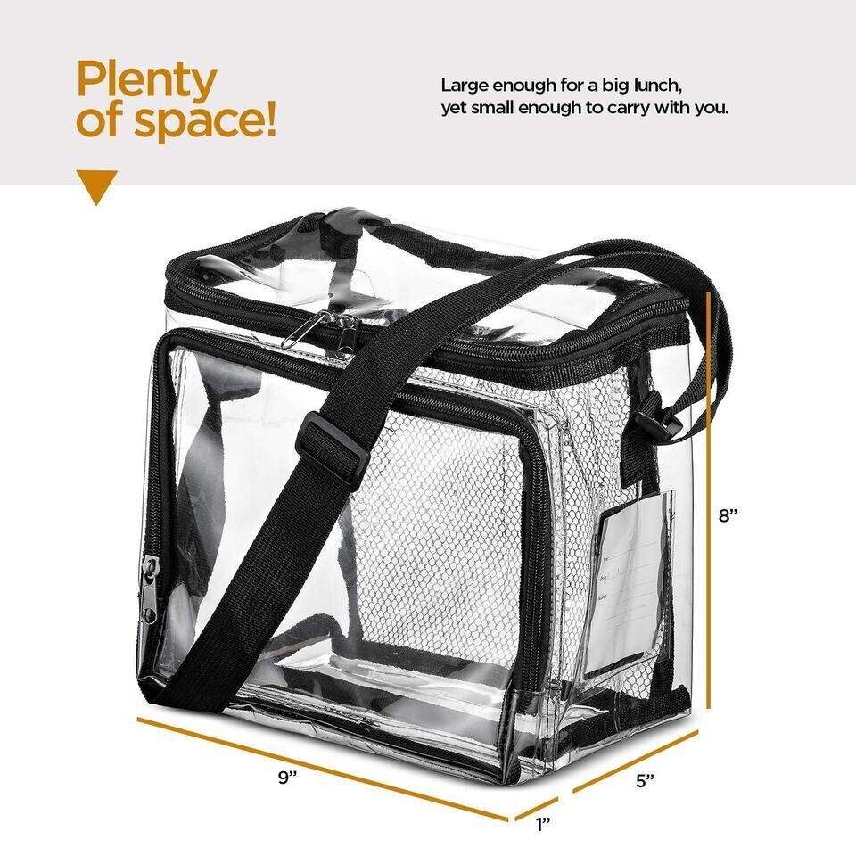 Stadium Approved Clear Tote Bag with Adjustable Strap