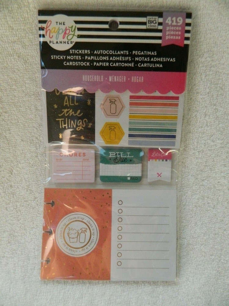 HAPPY PLANNER 419 pc Accessory Pack - HOUSEHOLD