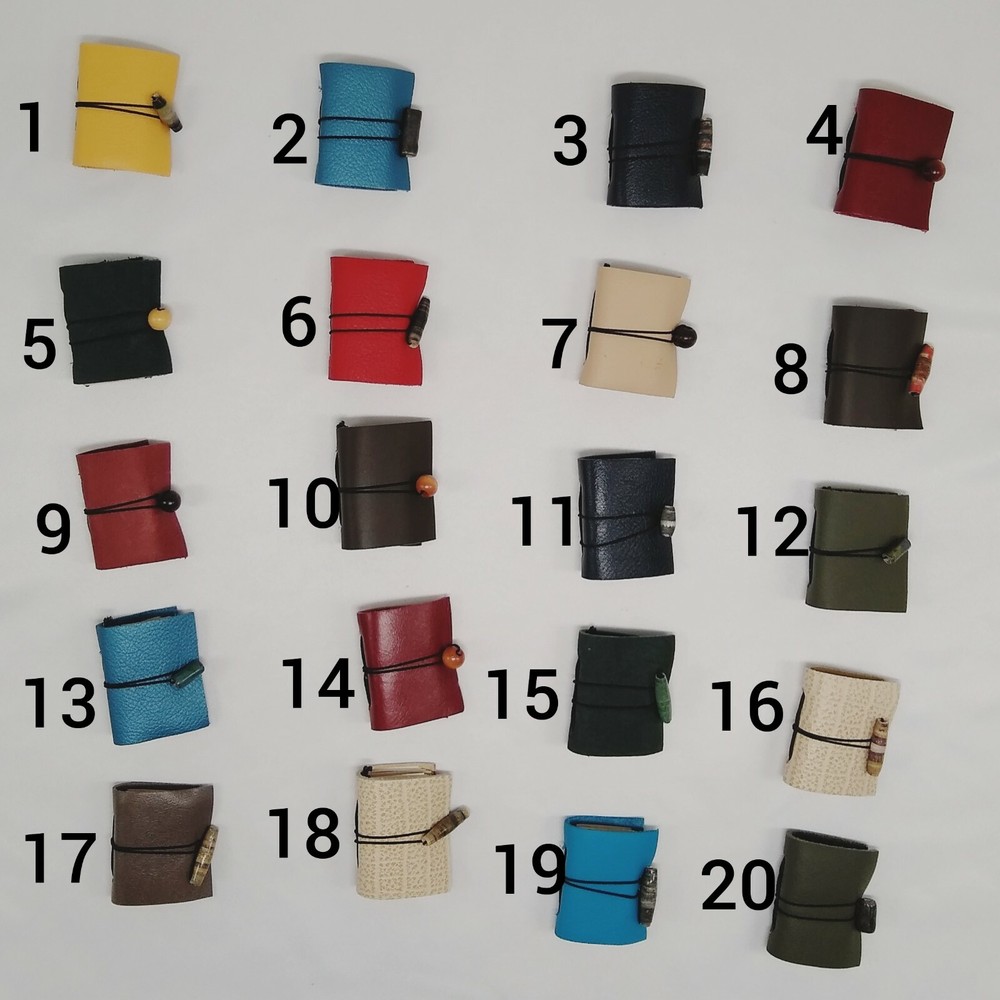 Miniature Leather Journal, Small Softcover Notebook, Tiny Handmade Diary