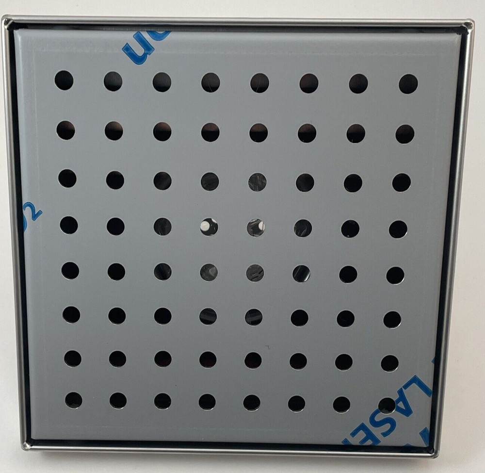 B&K 6? Zero Pattern Grating Square Model Shower Drain, Polished Chrome Open Box