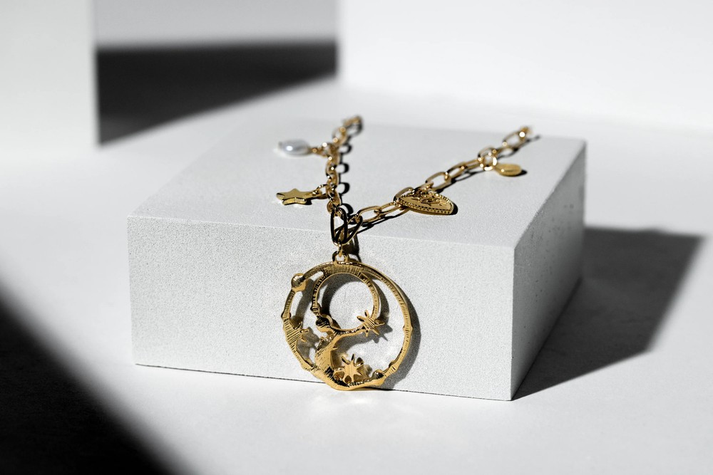 Gold Planet Necklace