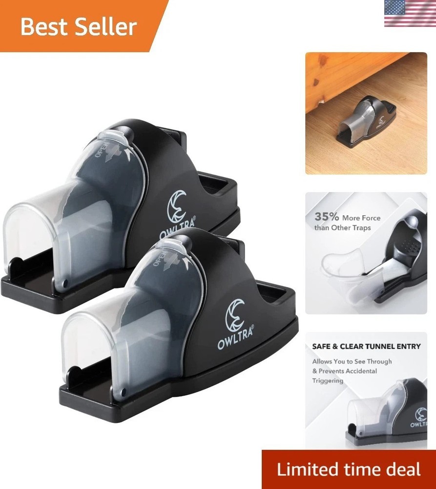 2PCS Safe Tunnel Snap Mouse Traps - Humane & Powerful Indoor/Outdoor Solution