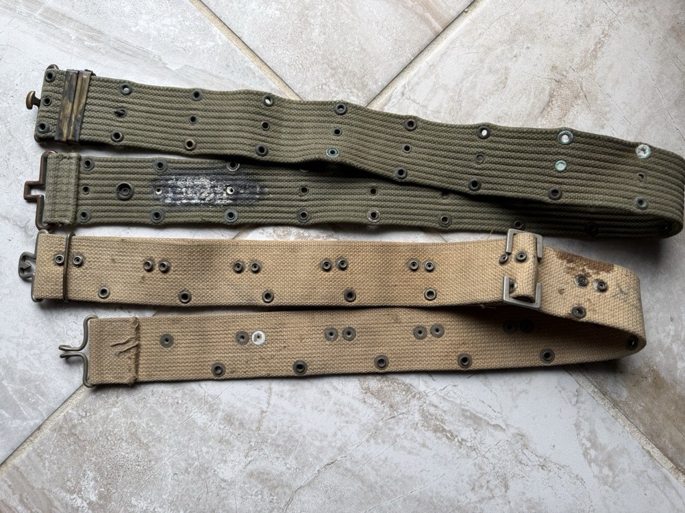 (2) WWII Vietnam Web Belts