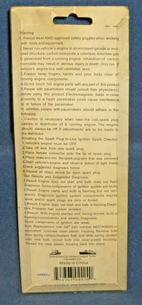 IN-LINE IGNITION SPARK CHECKER NEW