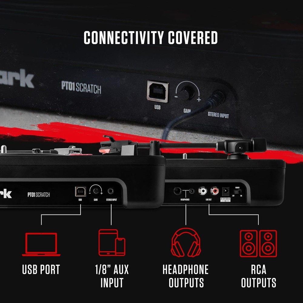 Numark Portable Turntable with DJ Scratch Switch (pt01scratch)