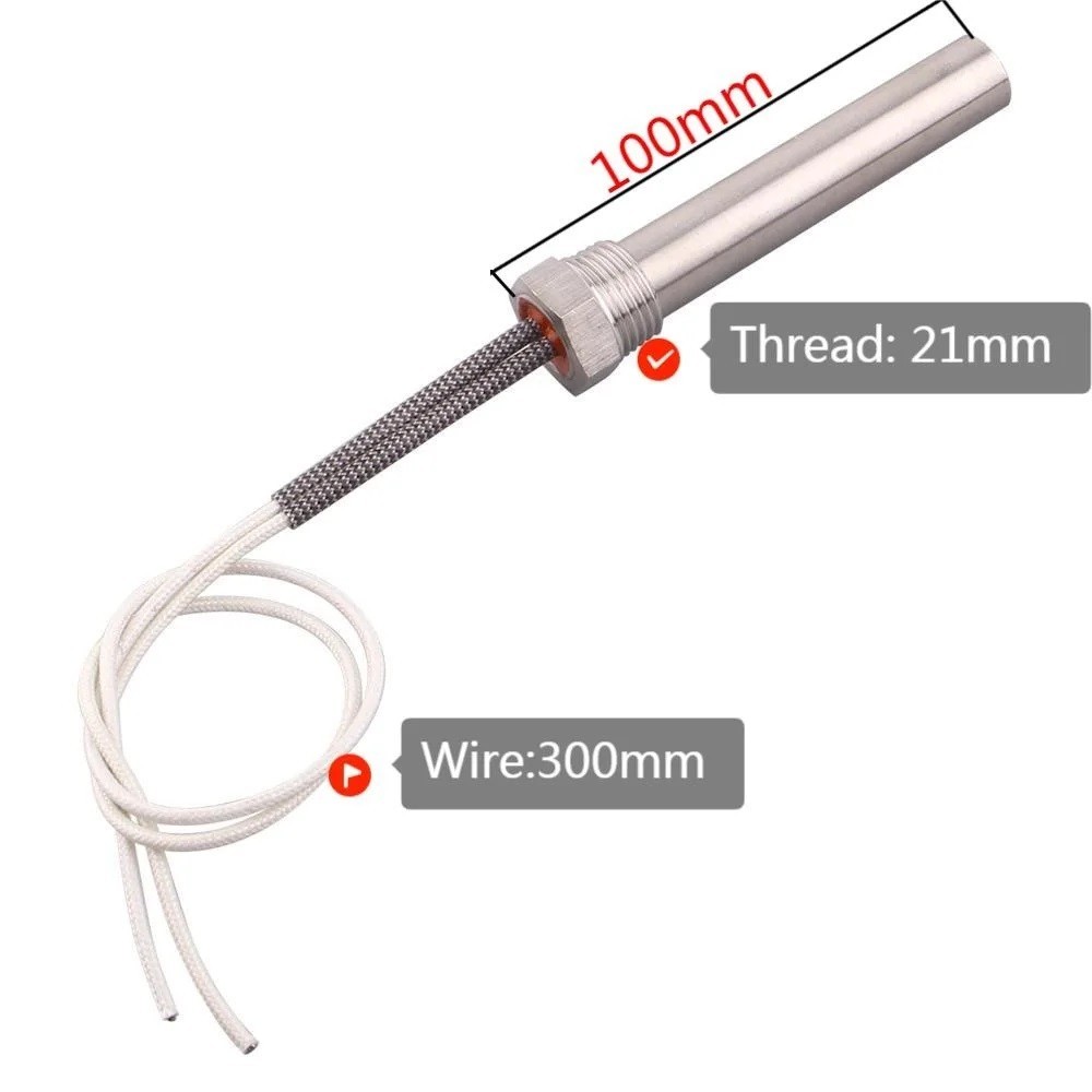 1/2" Cartridge Heating Element 12V 24V 100mm Electric Water Immersion Heaters