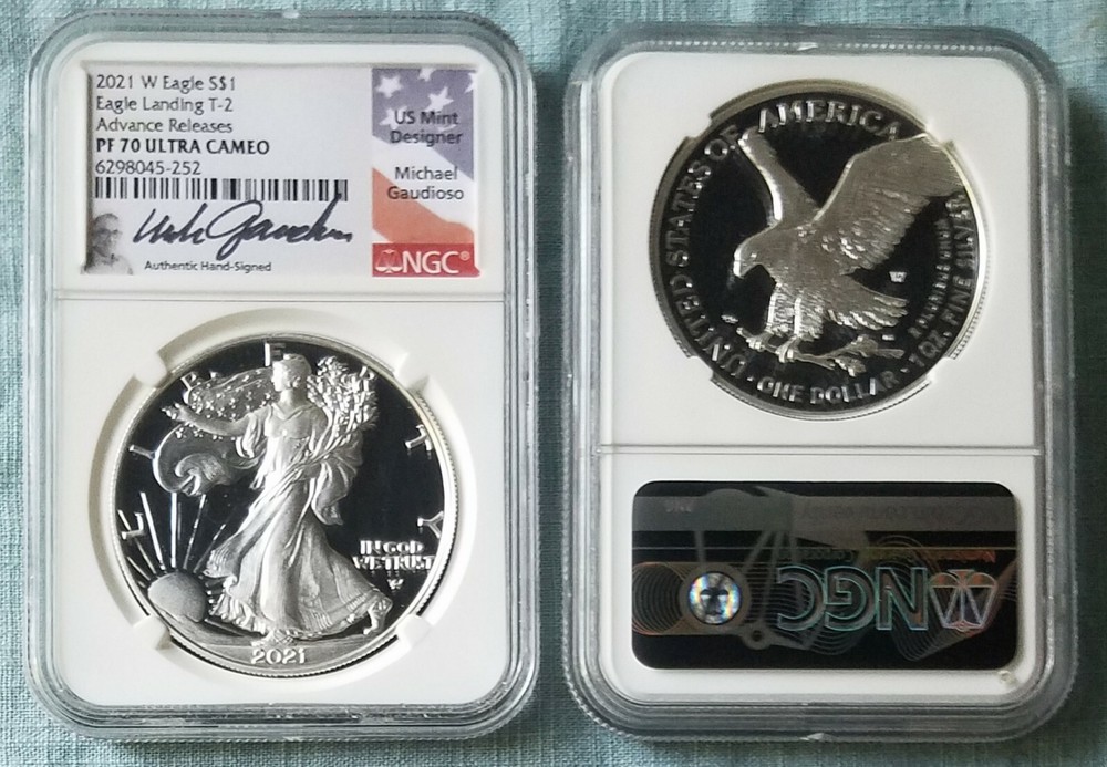 2021 W Silver Eagle TYPE 2 PF70 ADVANCE RELEASE Michael Gaudioso In Hand