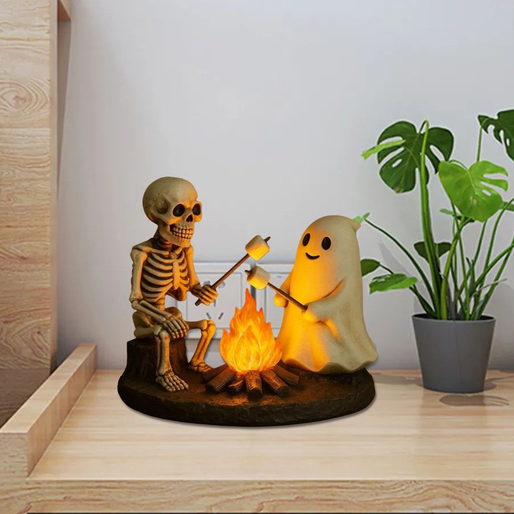 Halloween Ghost Campfire Flashing Night Light, Ghost Campfire Flickering Flame