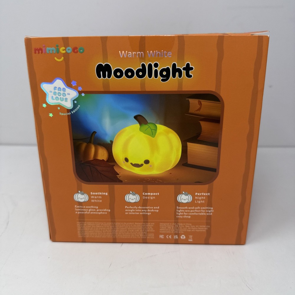 Moodlight Warm White Pumpkin Jack. Battery Powered