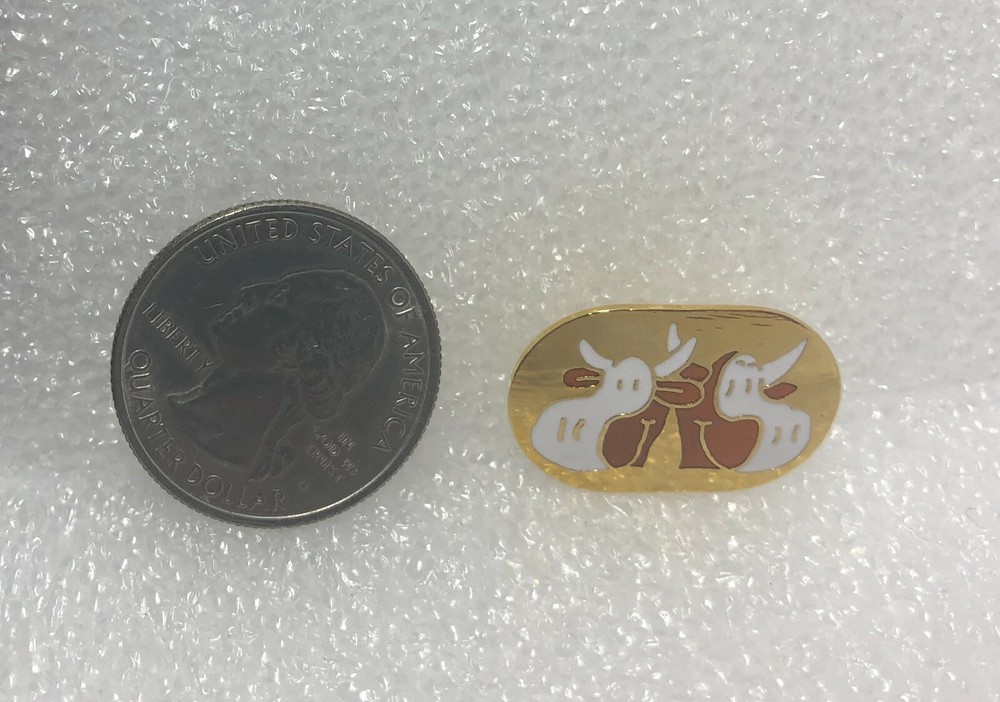 Two Cow Heads Pin