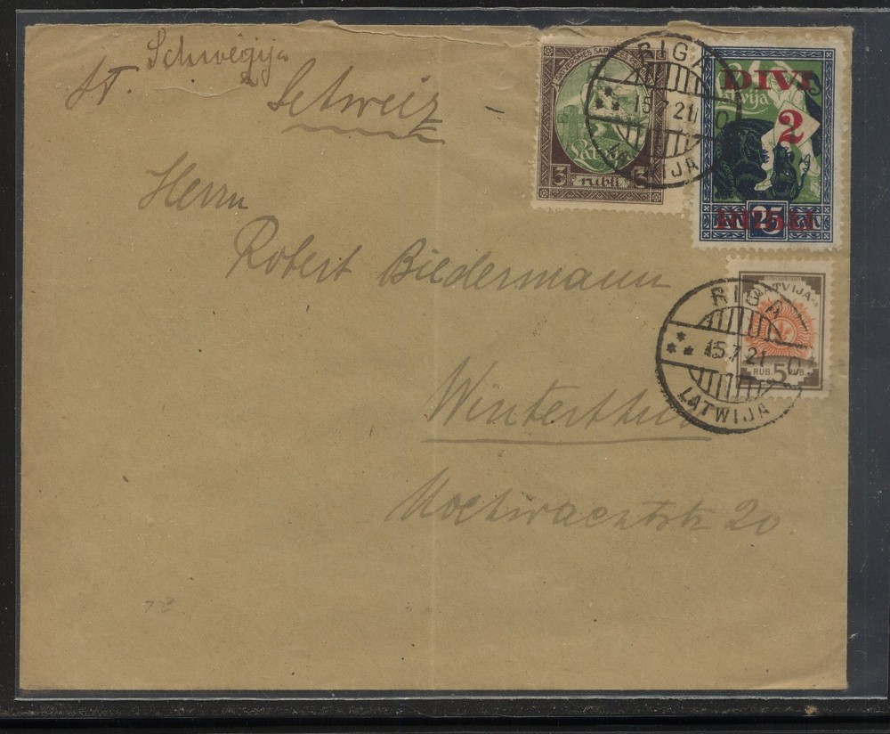 Latvia  nice franking   cover  1921           KL0903