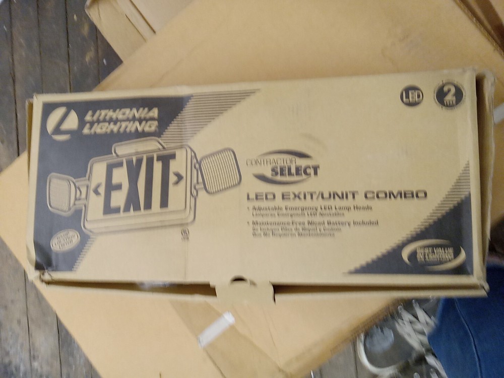 Lithoniw Lighting ECG LED M6 LED Exit/Unit Combo. NEW