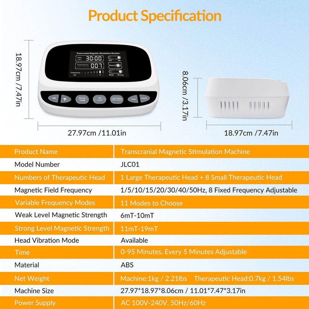rTMS Magnetic Therapy Instrument for Focus, Relaxation & Brain Support