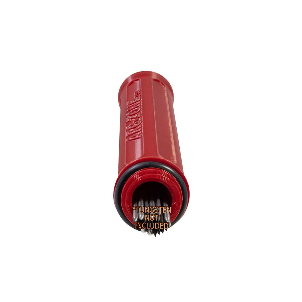 Arc-Saber Tungsten Electrode Storage Solution with Magnetic Base 8" Red