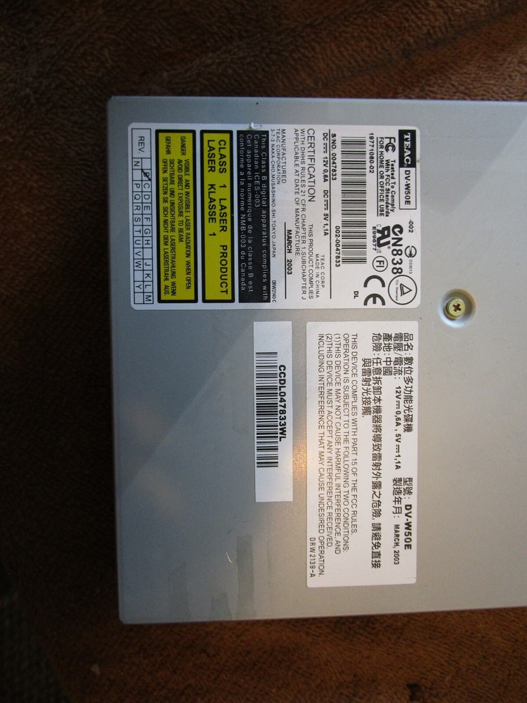 ✔️ Teac DV-W50E DVD R/RW drive
