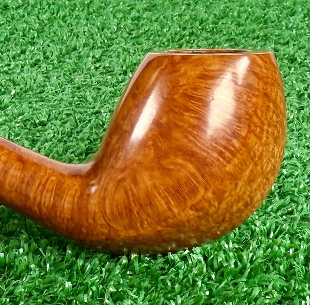 SAM LEARNED FREEHAND BENT EGG ARTISAN PIPE, CRESCENT MOON GRADED. USA