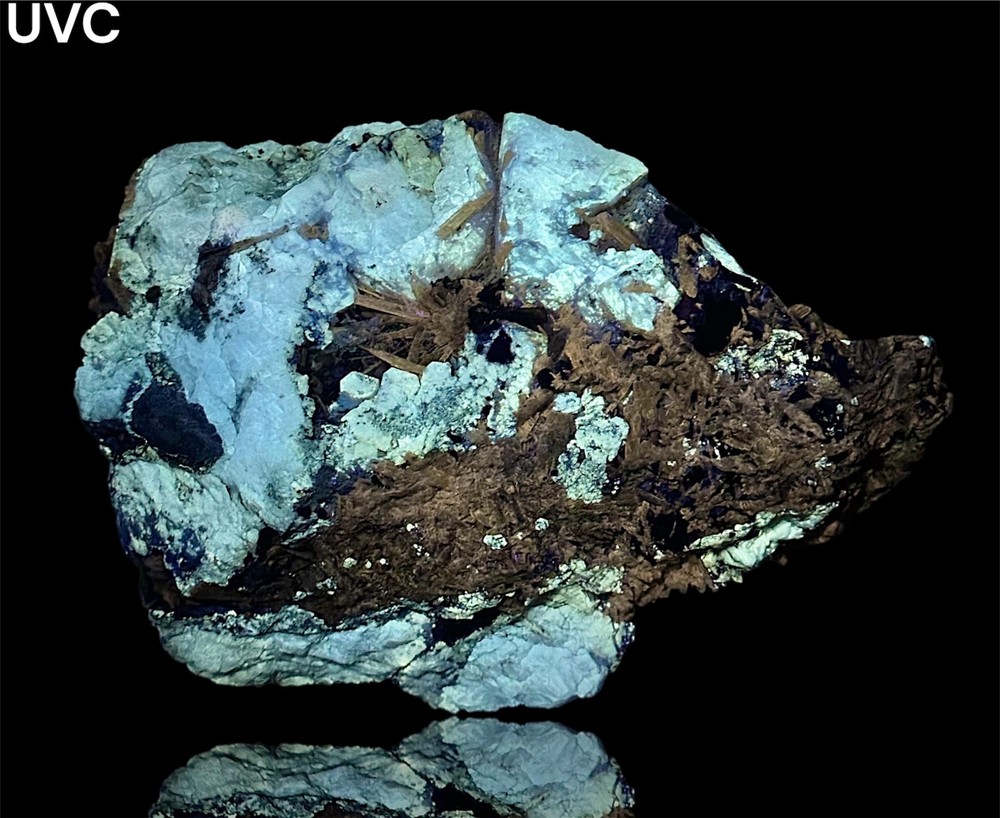 1086 Gr. Fluorescent Strong Persistent Phosphorescence Hackmanite W/ Richterite