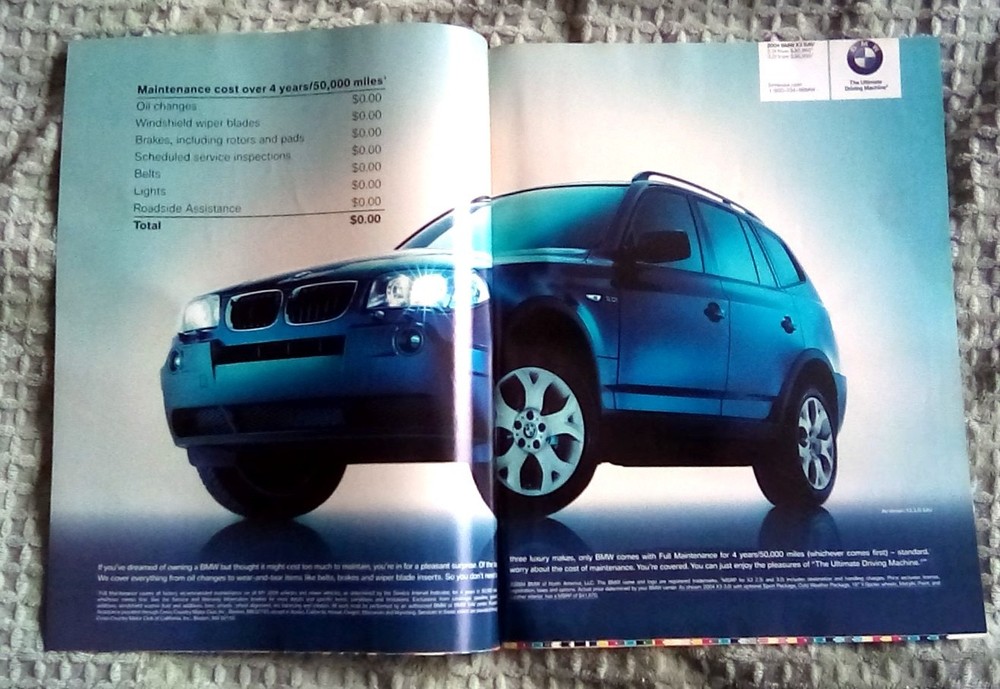 2004 BMW X3 SAV Print Ad