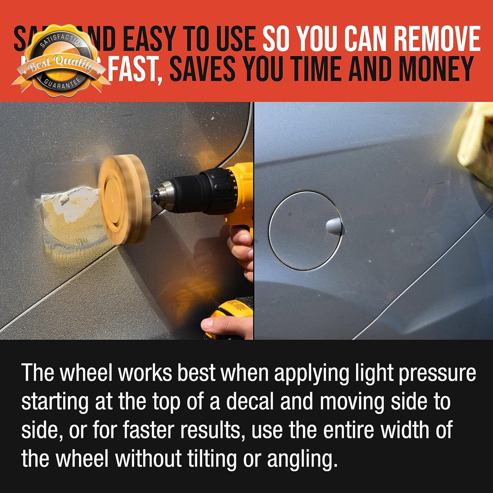 4” Rubber Eraser Wheel Drill Adapter Sticker Adhesive Remover Tool