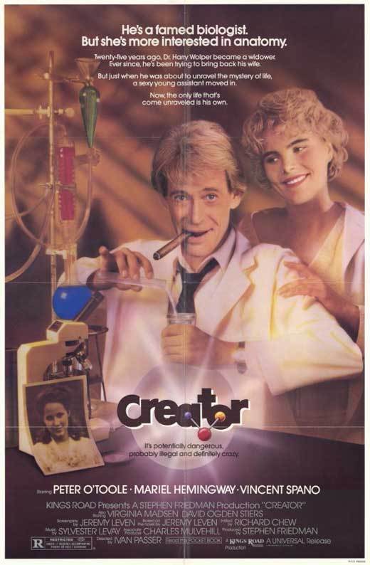 CREATOR / Jeremy Leven, Office Copy Screenplay, eccentric scientist 1980s Sci Fi