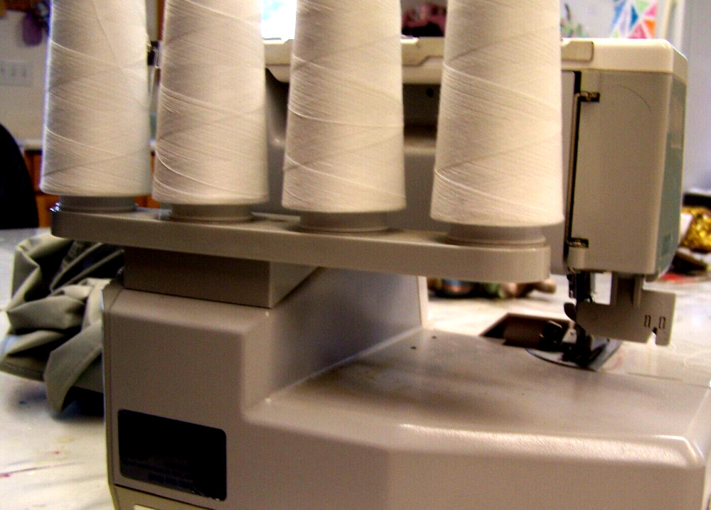 used Elna Lock Pro 4 DC Overlock Serger Machine plus Accessories powers up