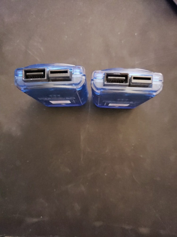 Sega Dreamcast Visual Memory Unit Blue (2 Units) *Tested:Working* HKT-7000