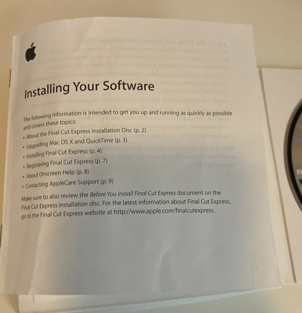 Apple Final Cut Express 4 HD Video Editing Software CIB Complete Mac