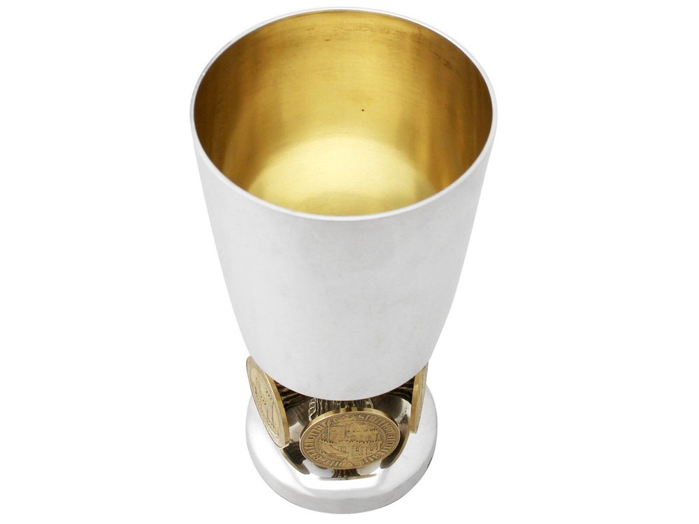 Vintage Elizabeth II Sterling Silver Goblet by Stuart Devlin
