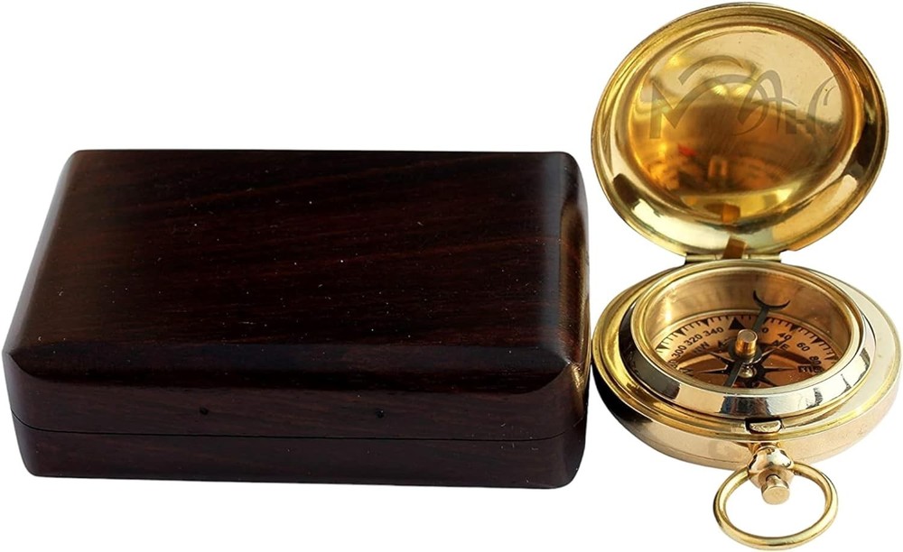 BRASS COMPASS ~ BRAND NEW Handmade Polished Brass Compass