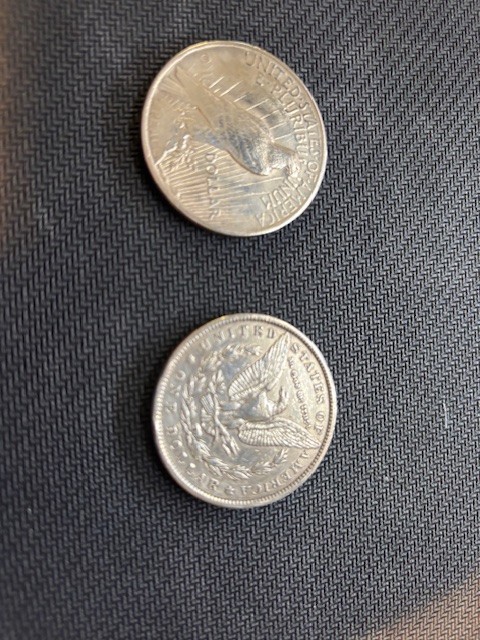 SILVER DOLLAR COIN SET ONE PEACE & MORGAN