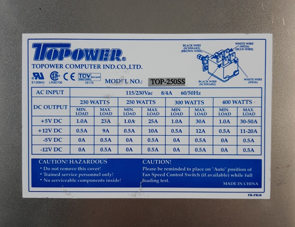 Topower TOP-250SS Power Supply