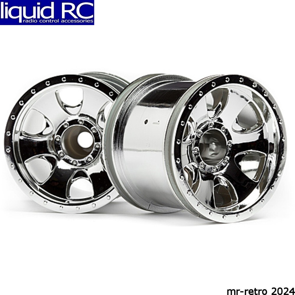 Hobby Products Intl. 106722 2.2 inch Warlock Wheels Chrome (2)