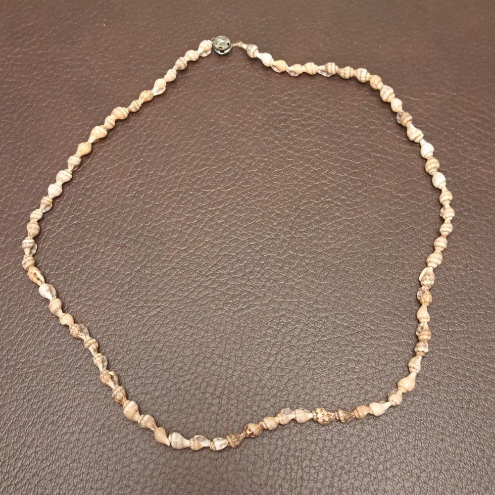 Handmade Necklace Made From Tiny Shells Beach Sea
