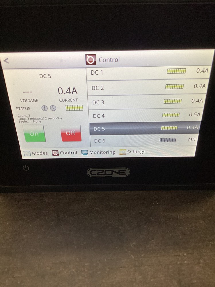 CZone BEP - Touch 5 - 80-911-0124-00- Display Interface- Fully Tested- W/ Cable