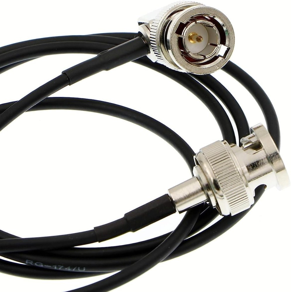 50cm Coax Cable BNC Right Angle BNC for Blackmagic HyperDeck Shuttle BMCC BMPC