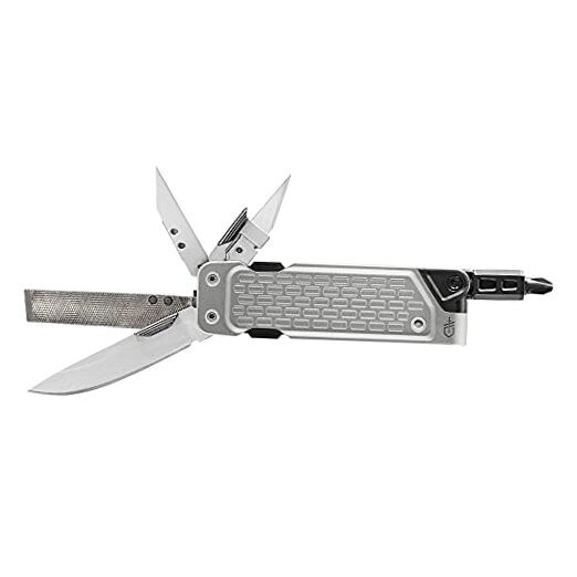 Gear Lockdown Driver 7-in-1 EDC Multitool - 2.5" Plain Edge Driver - Silver