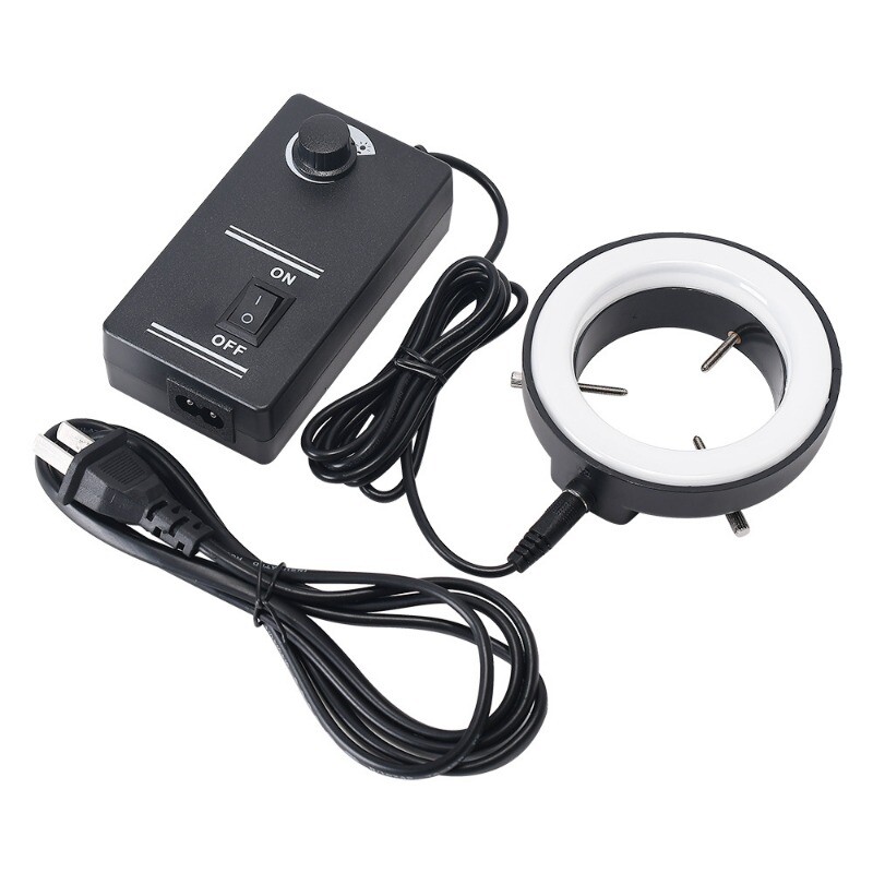 20 LED White Ring Light source Inner Diameter 63mm Adjustable Brightness Lamp