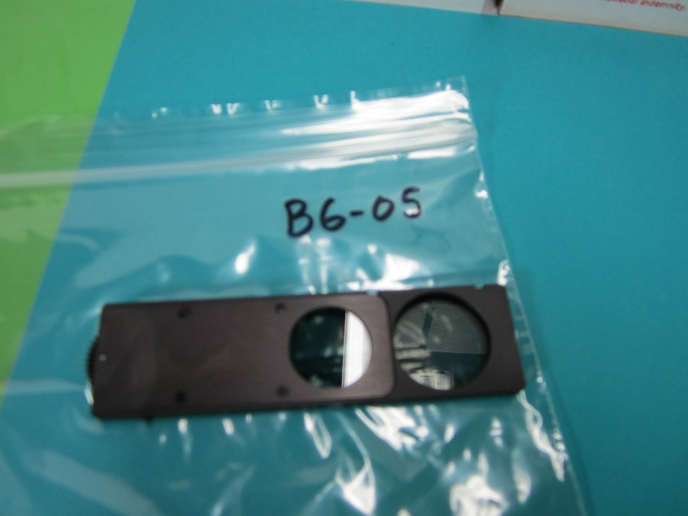 MICROSCOPE PART POLARIZER SLIDE GERMANY POLARIZED OPTICS AS PICTURED BIN#B6-05