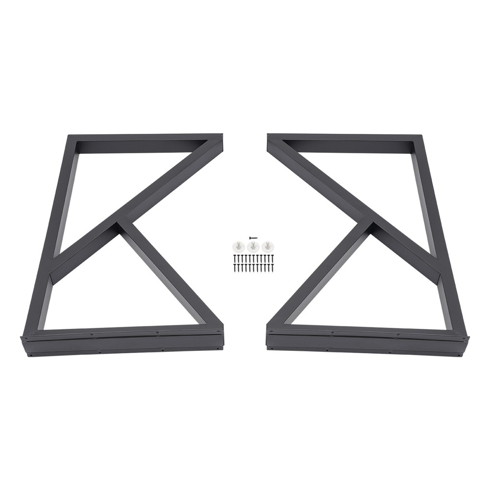 Table Leg Metal Dining Coffee Bench, K-Shaped, With 4 Adjustable Plastic Pads