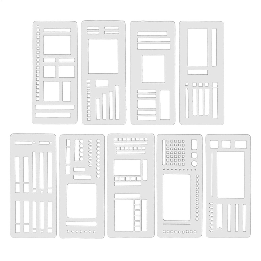 Planner Stencils Flexible Record Template For Scrapbooking 3 Pieces