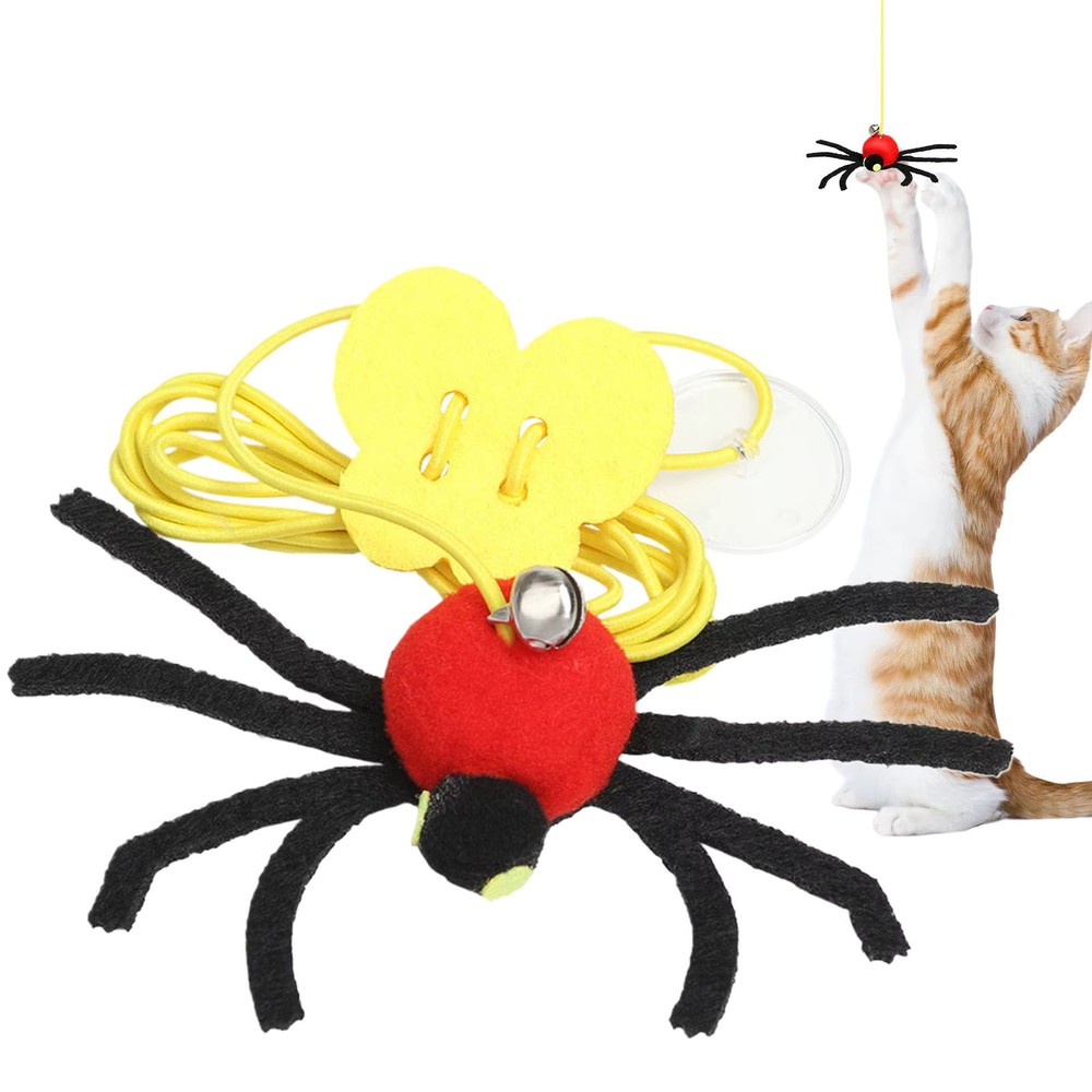 Interactive Cat Toy Door Frame Hangable Elastic String Spider Game Kitten Pet