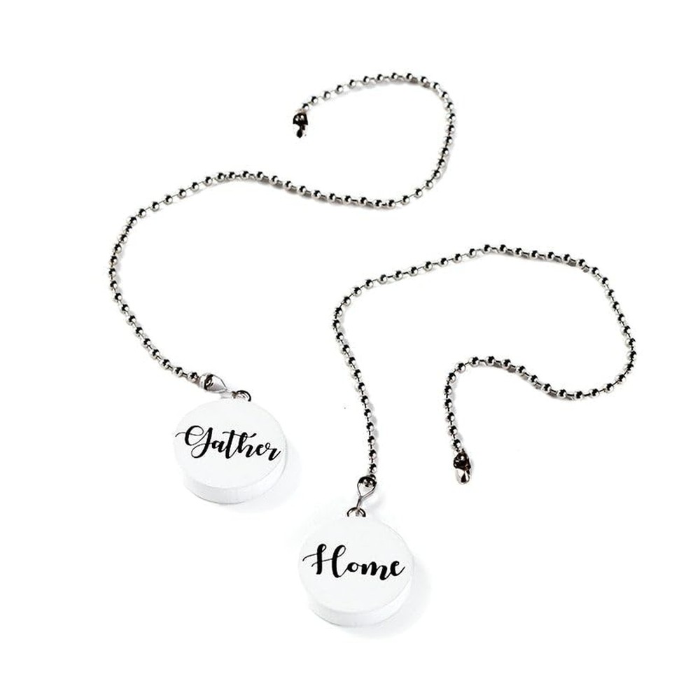 Sentiment Decorative Hardware Collection - White Set of 2 Fan Pulls