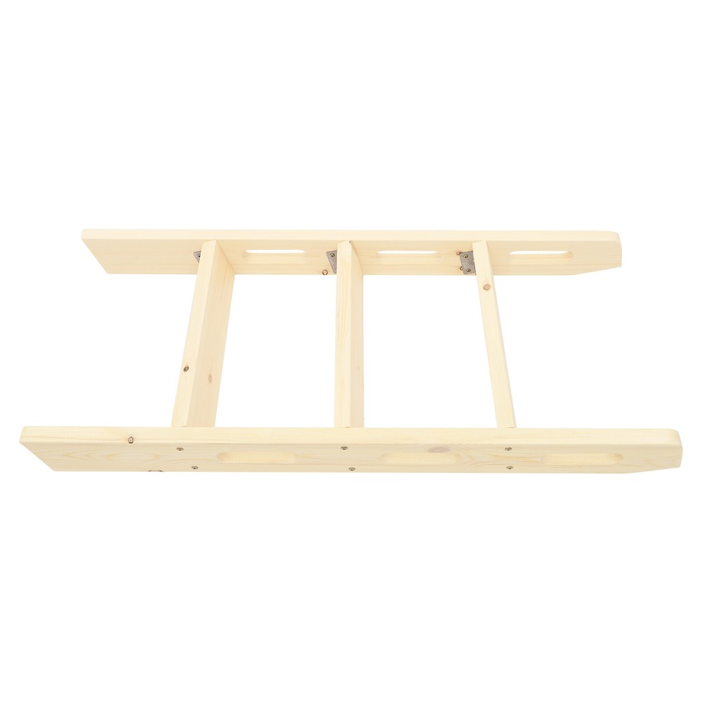 Modern Solid Wood Bed Ladder Space-Saving Step Ladder 3 Steps Long Climb Ladder