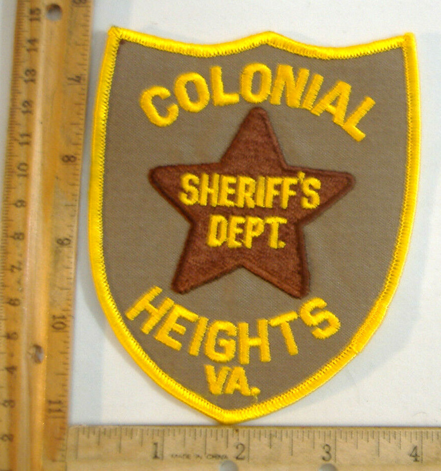 COLONIAL HEIGHTS VIRGINIA SHERIFF  FABRIC PATCH
