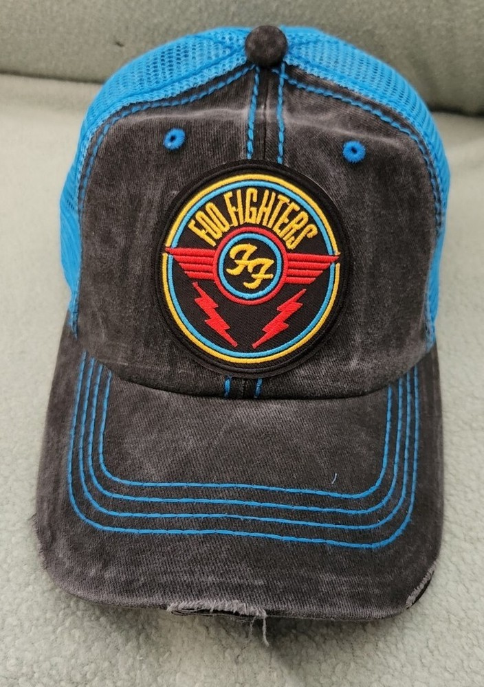 Foo Fighters Distressed Blue Mesh Vintaged Trucker FOO FIGHTERS Hat
