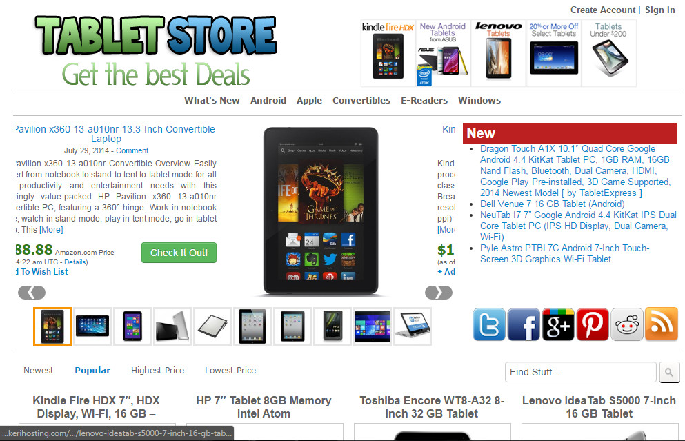 Amazon Affiliate Tablet Store Website Free Installation + Hosting