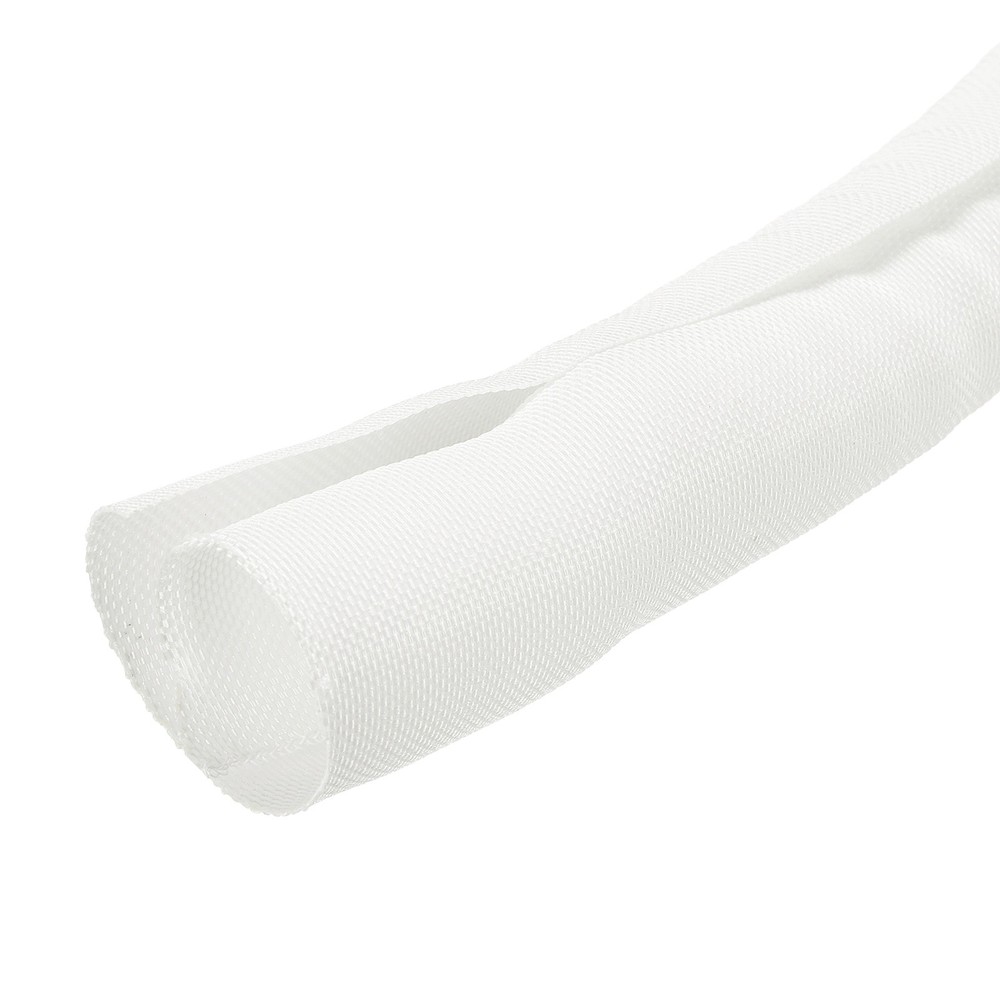 Wire Split Braided Cable Management Sleeve, White (1 1/8" - 7 Feet)