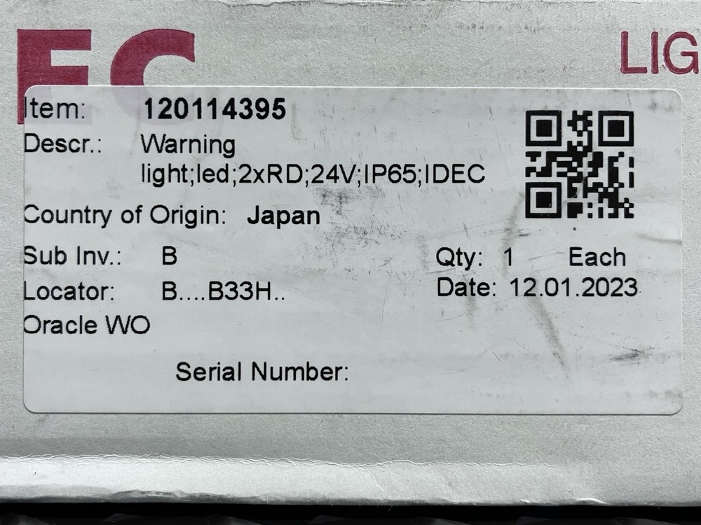 IDEC LD6A-2DQB-RR WARNING LED LIGHT TOWER 24V AC/DC