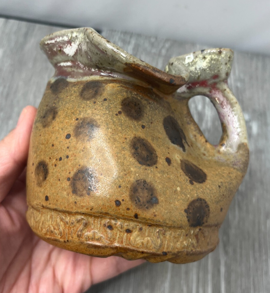 Lot/2 Art Pottery Creamer & Small Pitcher